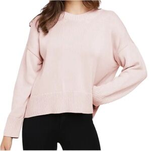 Quince 100% Organic Cotton Boyfriend Crew / Soft Pink / Large